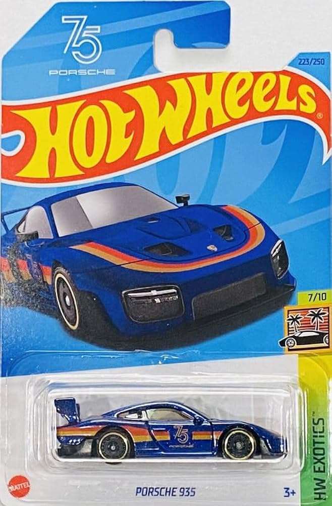 Hot wheels-IMPORTED Hotwheels Porsche 935 HW Exotics (Blue) - Indian Diecast Hub