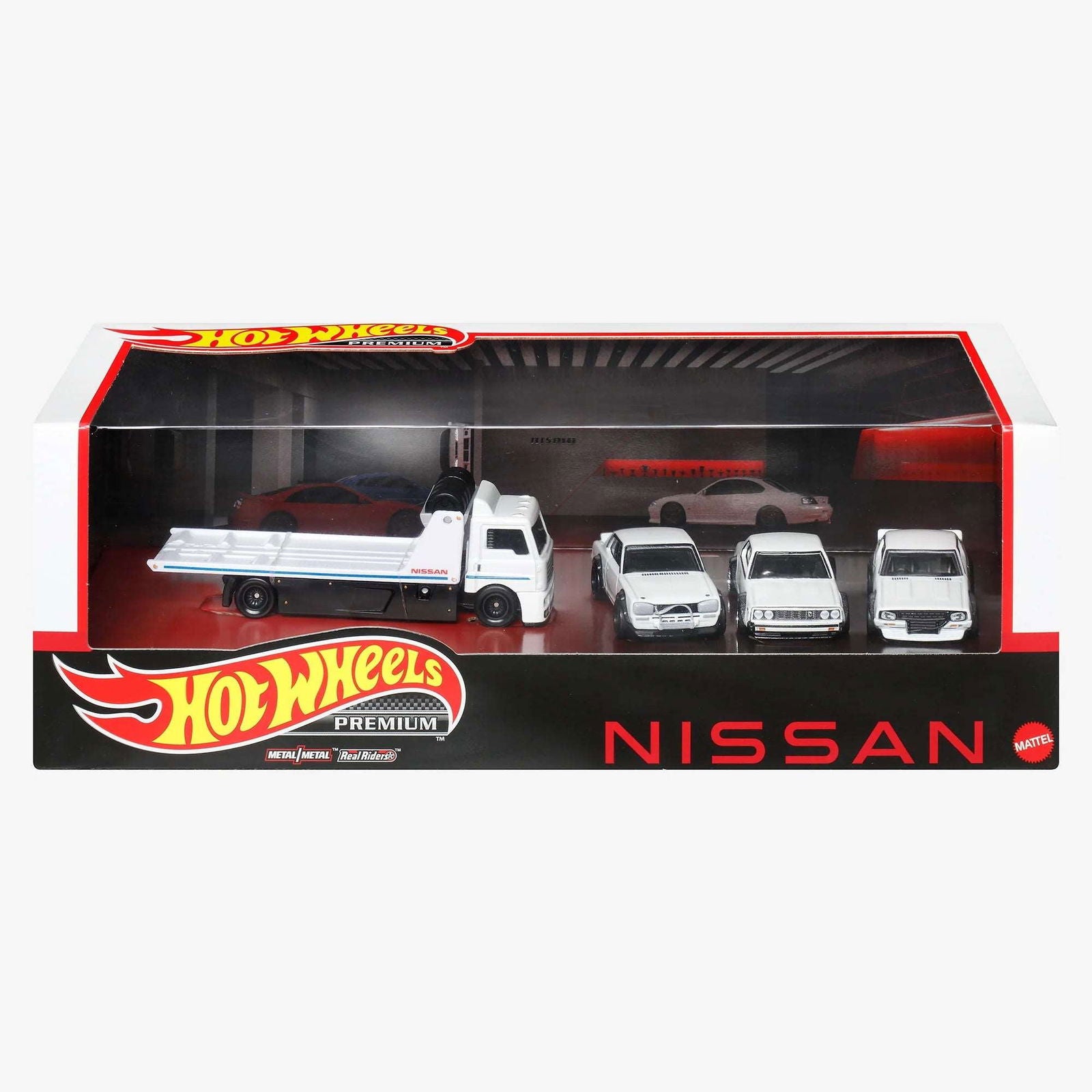 Hot wheels-IMPORTED Hotwheels Premium Collector Set 3 Nissan Skyline Cars & 1 Transporter Indian Hub - Indian Diecast Hub