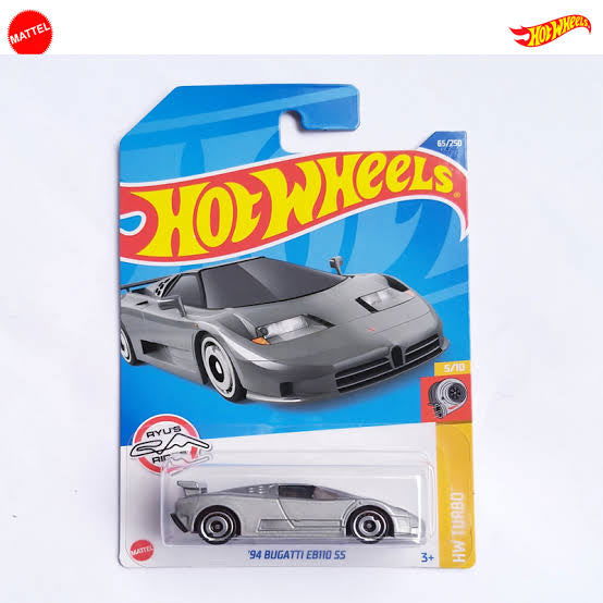 Hot wheels-IMPORTED Hotwheels Regular 94 Bugatti EB110 SS 5/10 65/250 Silver - Indian Diecast Hub