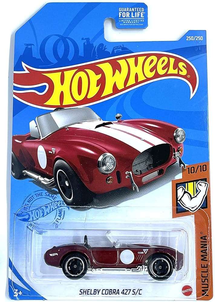 Hot wheels-IMPORTED Hotwheels SHELBY COBRA 427 SC 1 - Indian Diecast Hub