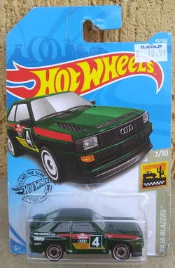 Hot wheels-Imported '84 AUDI SPORT QUATTRO Green Hotwheels - Indian Diecast Hub