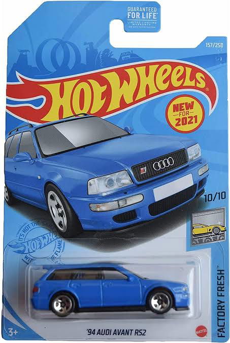 Hot wheels-Imported '94 AUDI AVANT RS2 Blue Hotwheels - Indian Diecast Hub