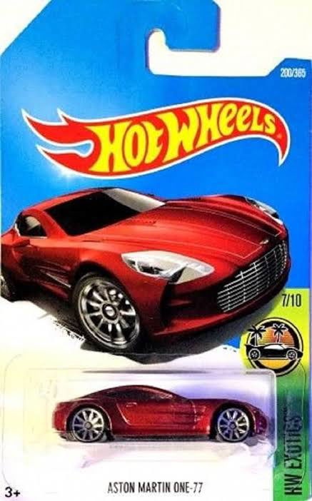 Hot wheels-Imported Hot Wheels 2017 HW Exotics Aston Martin One-77 200/365, Maroon - Indian Diecast Hub