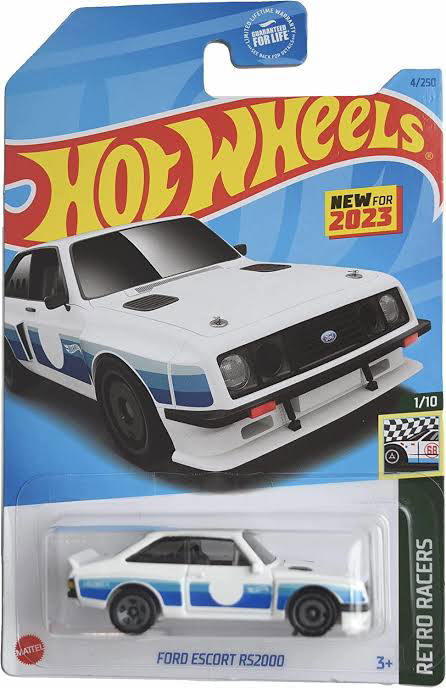 Hot wheels-Imported Hot Wheels Ford Escort RS2000 White 2023 Retro Racers - Indian Diecast Hub