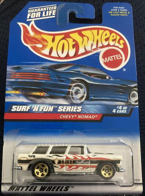 Hot wheels-Imported Hotwheels Chevy Nomad Hot Wheels Surf’ N Fun #4 of 4 21312 vintage 1998 Sticker Residue - Indian Diecast Hub