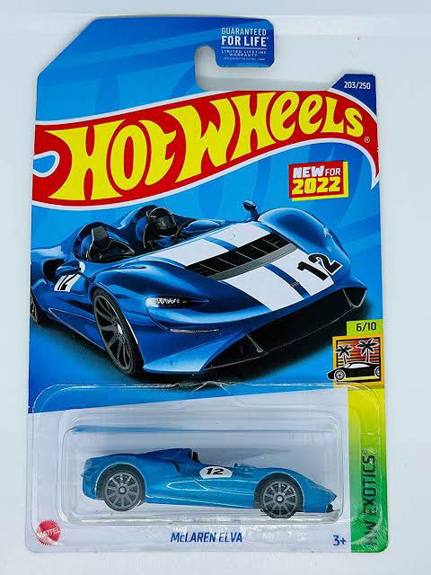 Hot wheels-Imported Hotwheels McLaren Elva Blue - Indian Diecast Hub