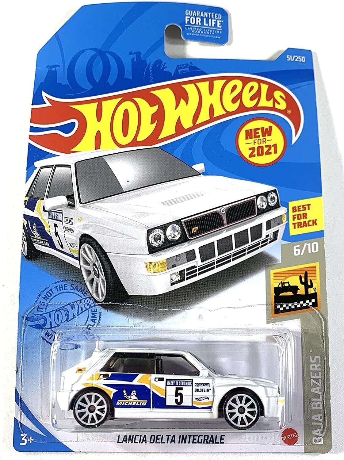 Hot wheels-Imported Hotwheels White Lancia Delta Integrale Baja Blazers - Indian Diecast Hub