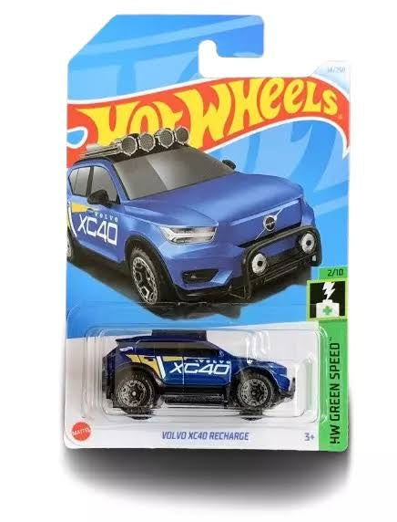 Hot wheels-New Hot Wheels Volvo XC40 Recharge Blue #14 Mainline - Indian Diecast Hub