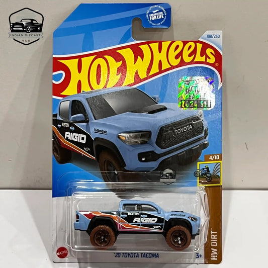 Hot Wheels ’20 Toyota Tacoma (Exclusive Recolor) – 2024 Factory Sealed Card – Imported – 1-64 Scale – Blue