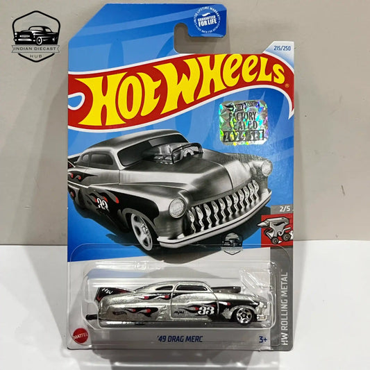 Hot Wheels ’49 Drag Merc – 2024 Factory Sealed Card – Imported – 1-64 Scale – 2