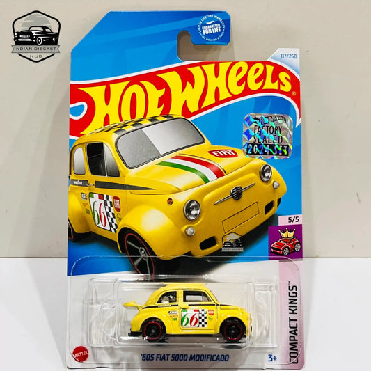HotWheels 60s Fiat 500D Modificado  2024 Factory Sealed Card  Imported  1-64 Scale  1