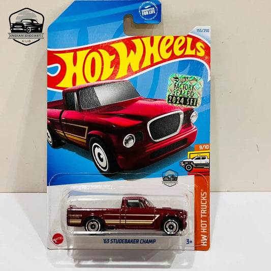 HotWheels 63 Studebaker Champ  2024 Factory Sealed Card  Imported  1-64 Scale  1