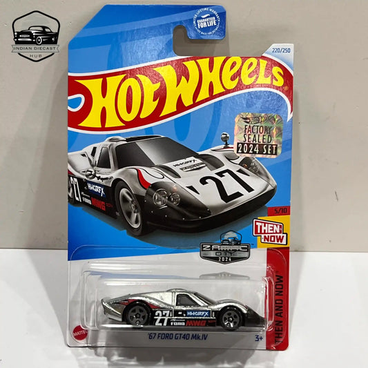 Hot Wheels 67 Ford GT40 Mk.iv 2024 Factory Sealed Card 1-64 Scale Zamac - 1:64 Diecast Car