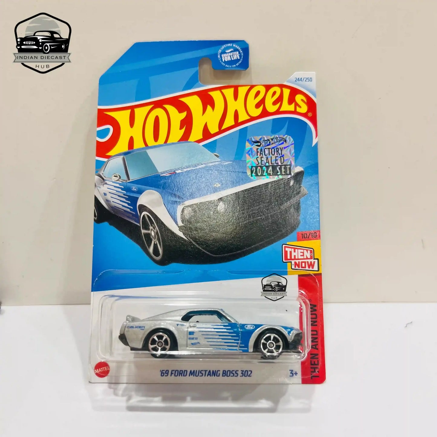 HotWheels 69 Ford Mustang Boss 302 (Exclusive Recolor)  2024 Factory Sealed Card  Imported  1-64 Scale