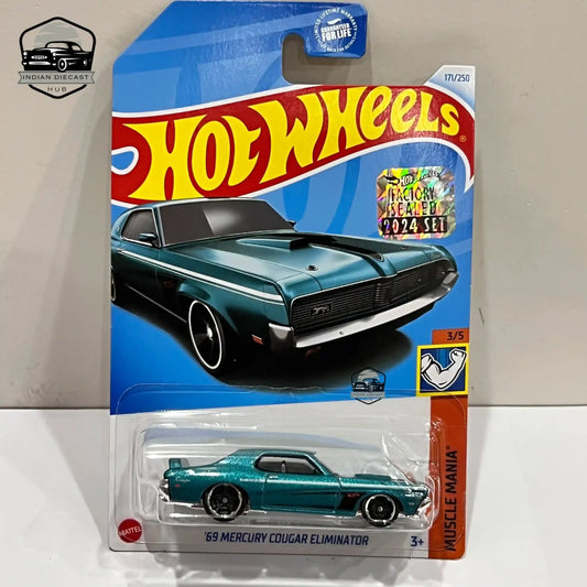 HotWheels 69 Mercury Cougar Eliminator  2024 Factory Sealed Card  Imported  1-64 Scale  6