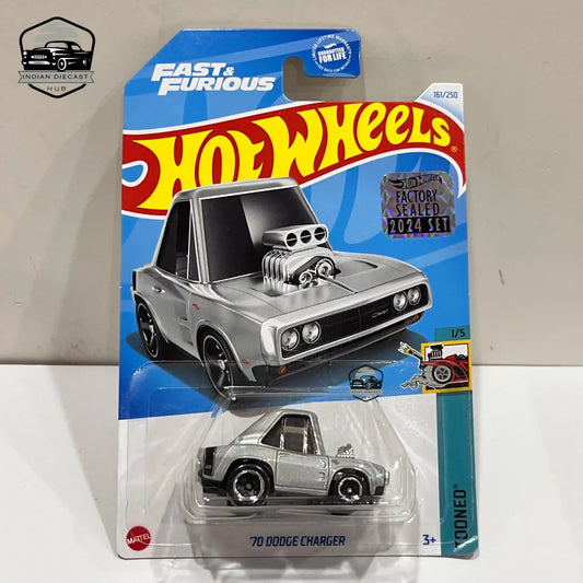 HotWheels 70 Dodge Charger  2024 Factory Sealed Card  Imported  1-64 Scale  Silver