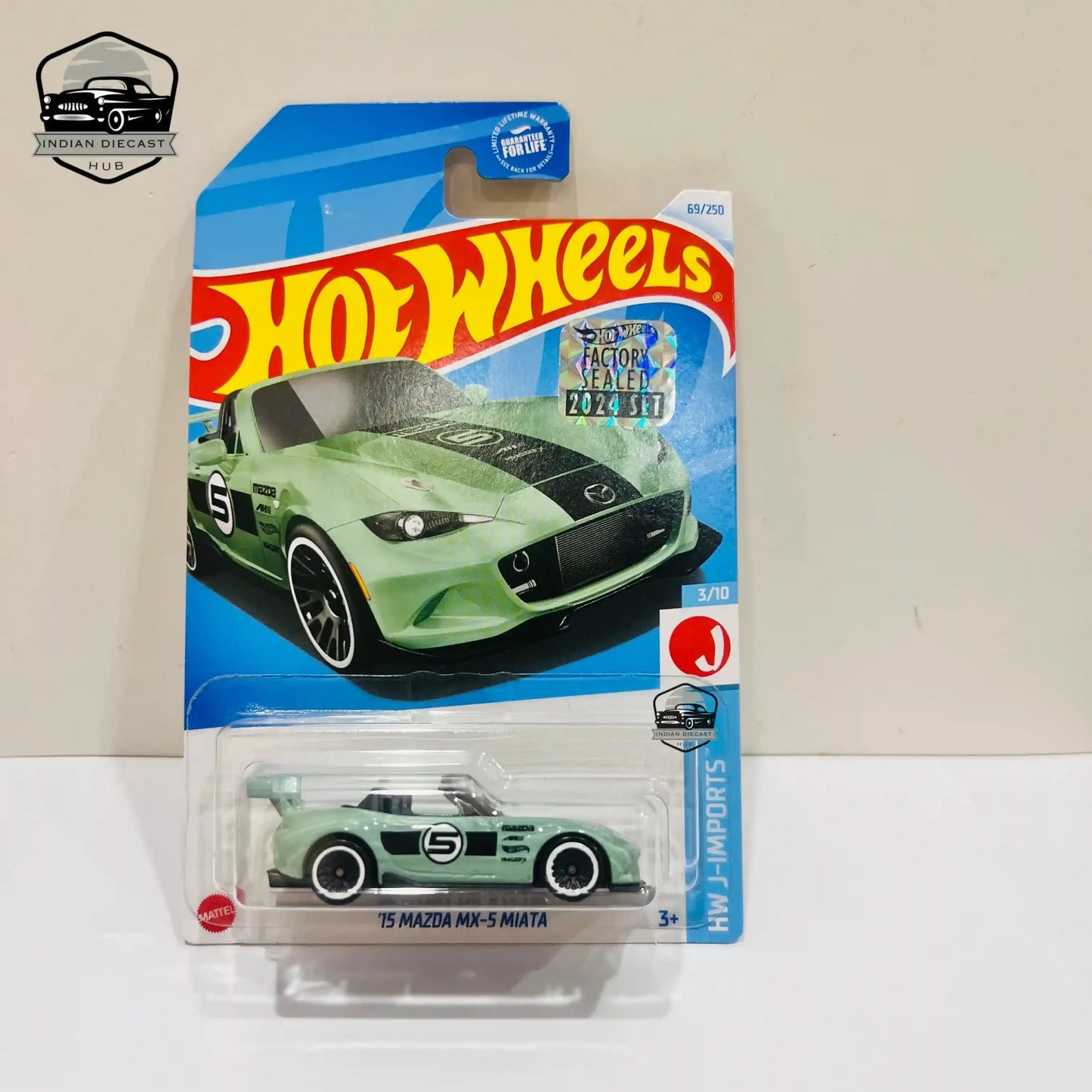 HotWheels 91 Mazda MX-5 Miata  2024 Factory Sealed Card  Imported  1-64 Scale  Green