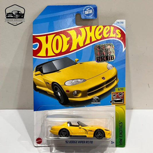 Hot Wheels ’92 Dodge Viper RT-10 – 2024 Factory Sealed Card – Imported – 1-64 Scale