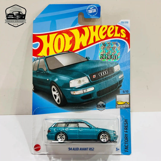 HotWheels 94 Audi Avant RS2  2024 Factory Sealed Card  Imported  1-64 Scale  Blue