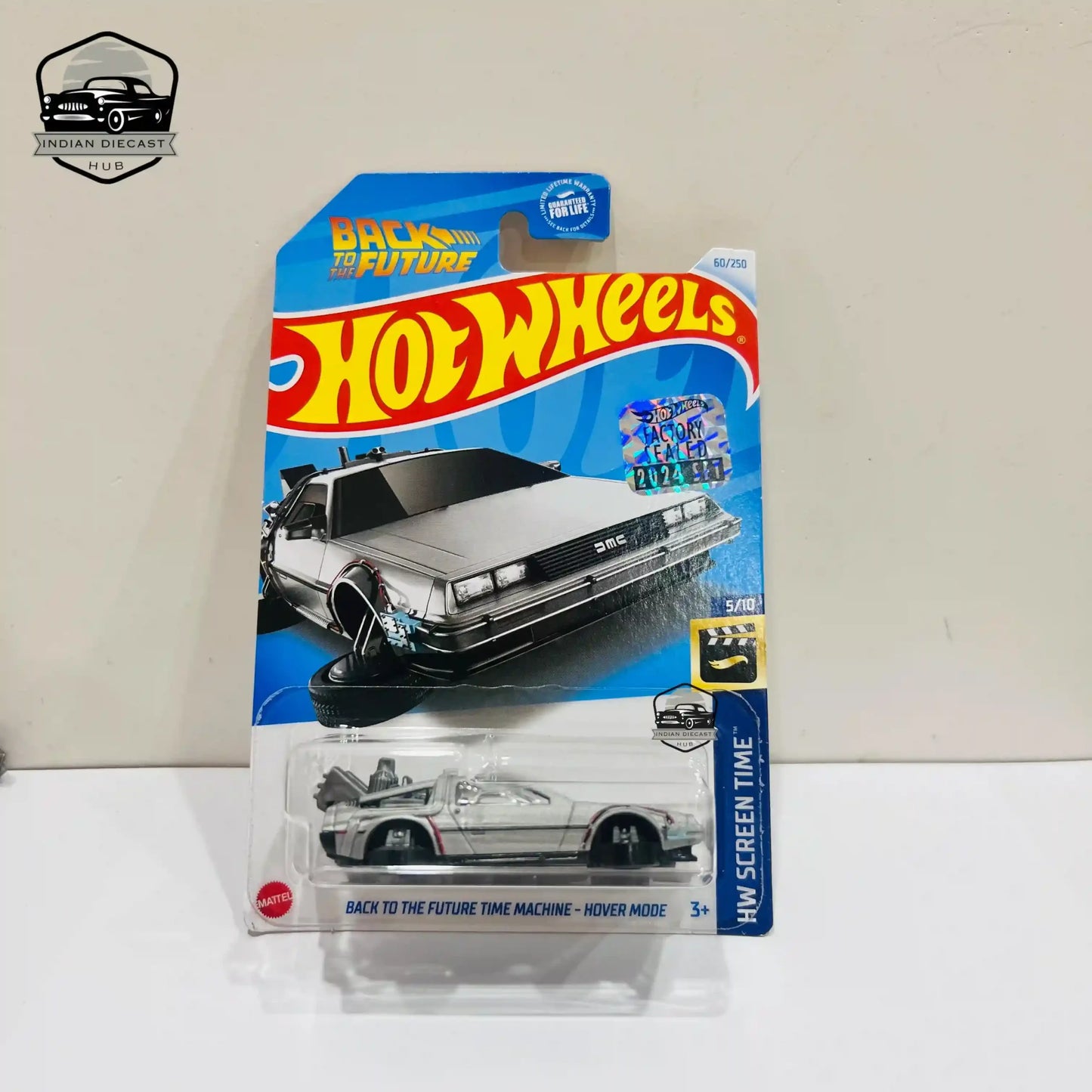 HotWheels Back to the Future Time Machine  Hover Mode  2024 Factory Sealed Card  Imported  1-64 Scale