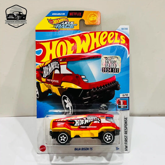 Hot Wheels Baja Bison T5 – 2024 Factory Sealed Card – Imported – 1-64 Scale – 5