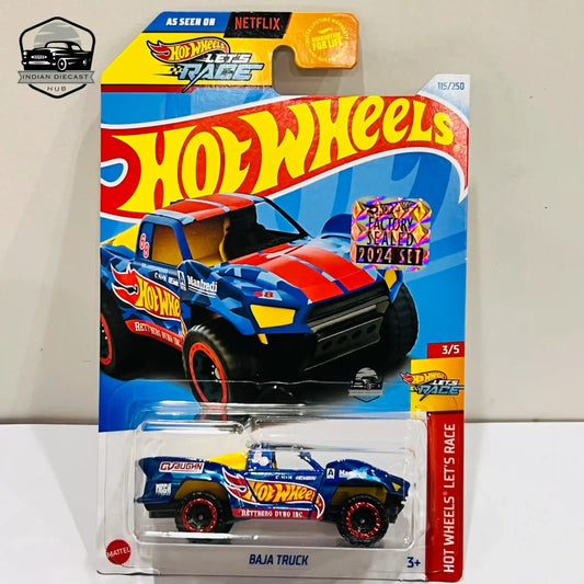 Hot Wheels Baja Truck – 2024 Factory Sealed Card – Imported – 1-64 Scale – 2
