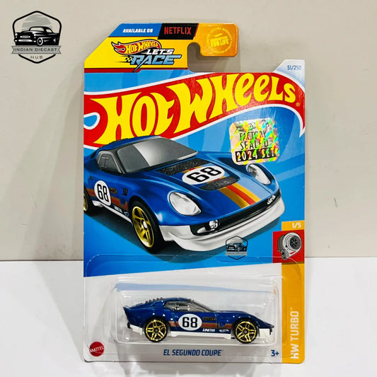 Hot Wheels El Segundo Coupe – 2024 Factory Sealed Card – Imported – 1-64 Scale – Blue