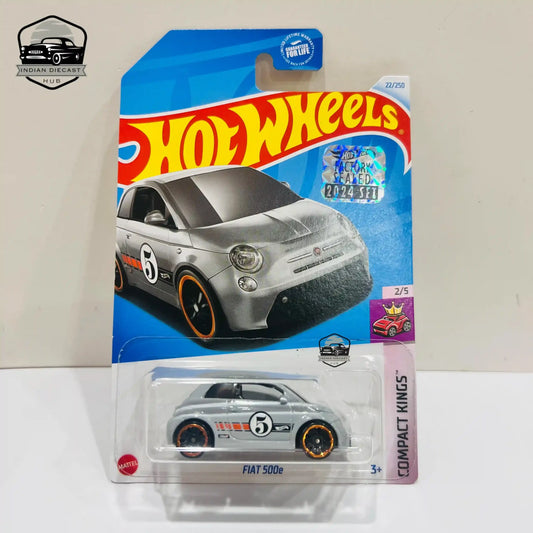 HotWheels Fiat 500e (Exclusive Recolor)  2024 Factory Sealed Card  Imported  1-64 Scale  Grey
