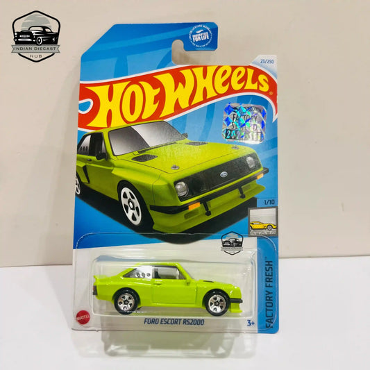 HotWheels Ford Escort RS2000  2024 Factory Sealed Card  Imported  1-64 Scale  Green