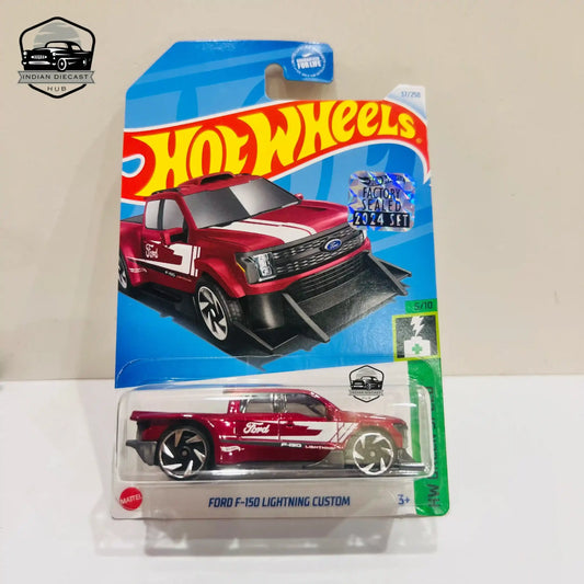 Hot Wheels Ford F-150 Lightning Custom 2024 Factory Sealed Card 1-64 Scale Dark Red - 1:64 Diecast Car