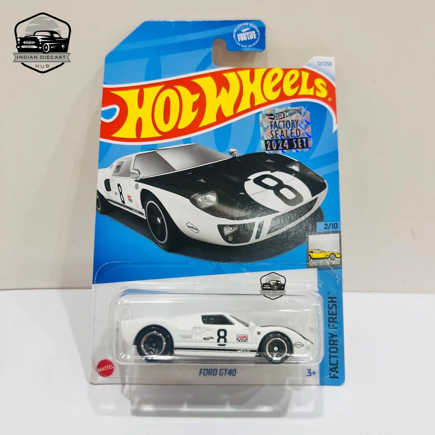 Hot Wheels Ford GT40 (exclusive Recolor) 2024 Factory Sealed Card 1-64 Scale White - 1:64 Diecast Car