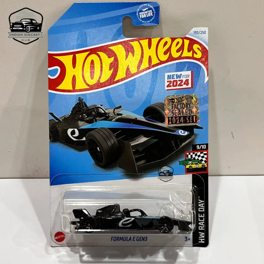 Hot Wheels Formula E Gen3 (New Model) – 2024 Factory Sealed Card – Imported – 1-64 Scale