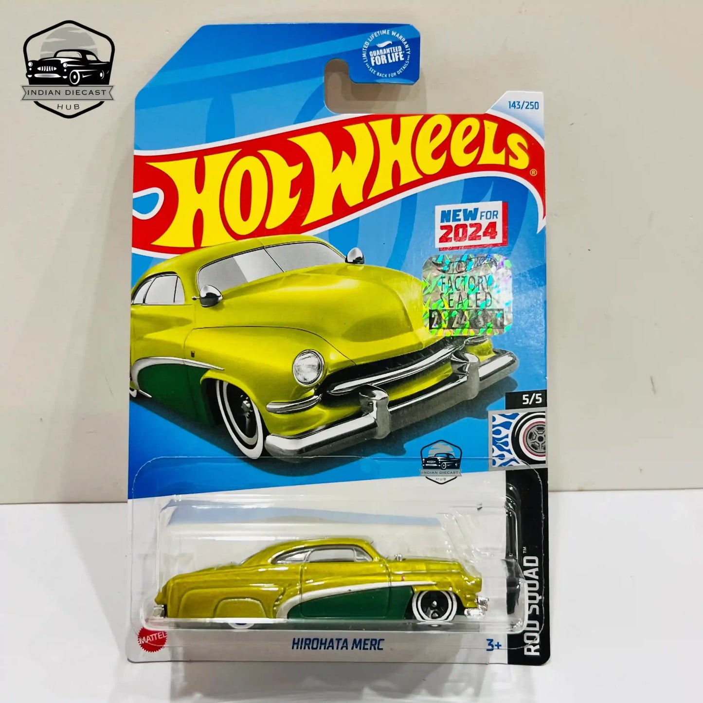 Hot Wheels Hirohata Merc (New Model) – 2024 Factory Sealed Card – Imported – 1-64 Scale – Dark Green
