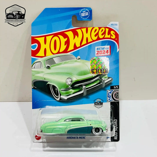 Hot Wheels Hirohata Merc (New Model) – 2024 Factory Sealed Card – Imported – 1-64 Scale – Green