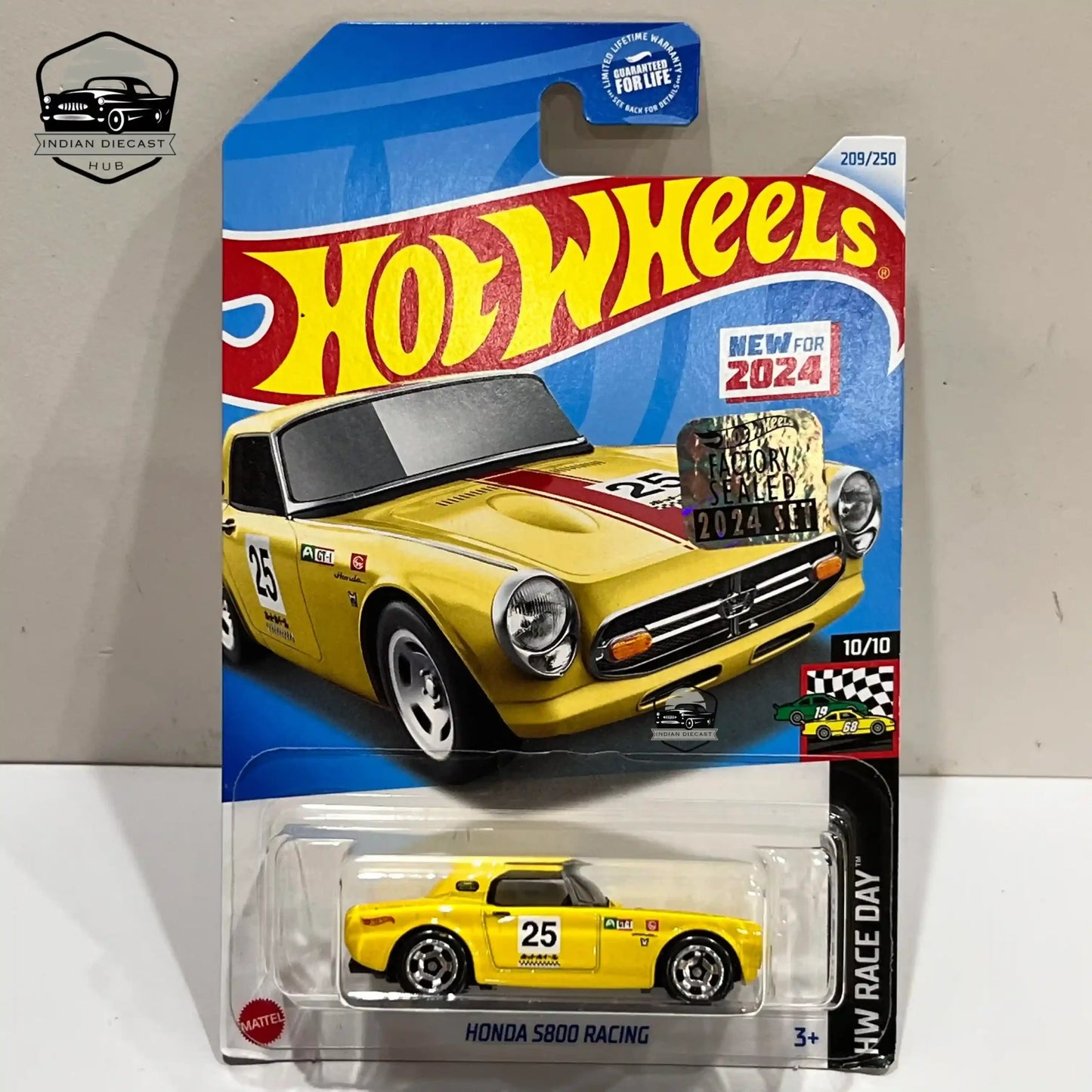 HotWheels Honda S800 Racing (New Model)  2024 Factory Sealed Card  Imported  1-64 Scale