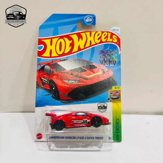 Hot Wheels Lamborghini Huracán LP 620-2 Super Trofeo – 2024 Factory Sealed Card – Imported – 1-64 Scale – 7