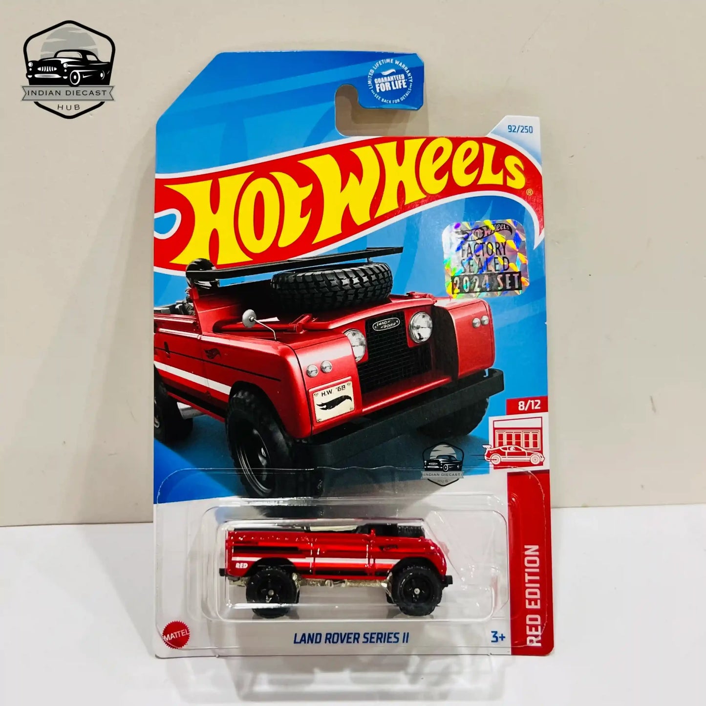 Hot Wheels Land Rover Series II – 2024 Factory Sealed Card – Imported – 1-64 Scale – Red