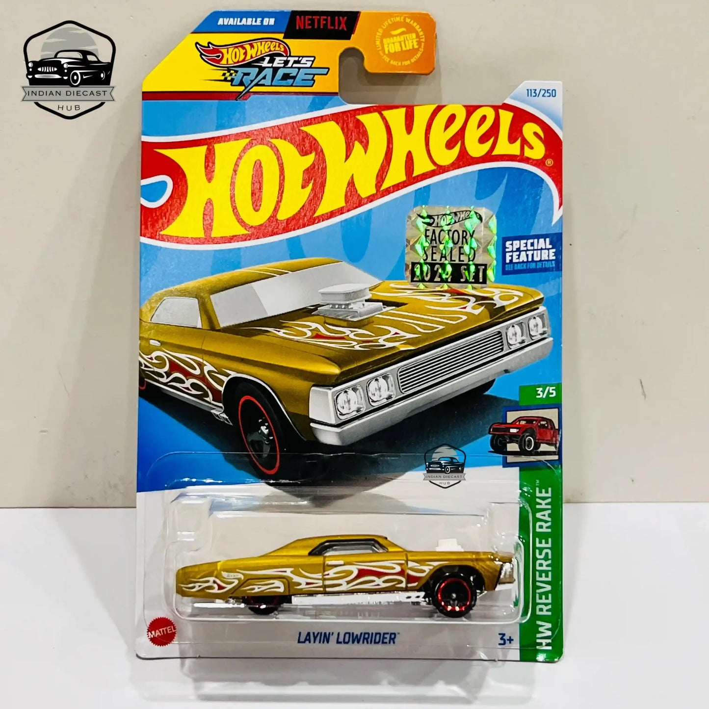 HotWheels Layin Lowrider  2024 Factory Sealed Card  Imported  1-64 Scale  7