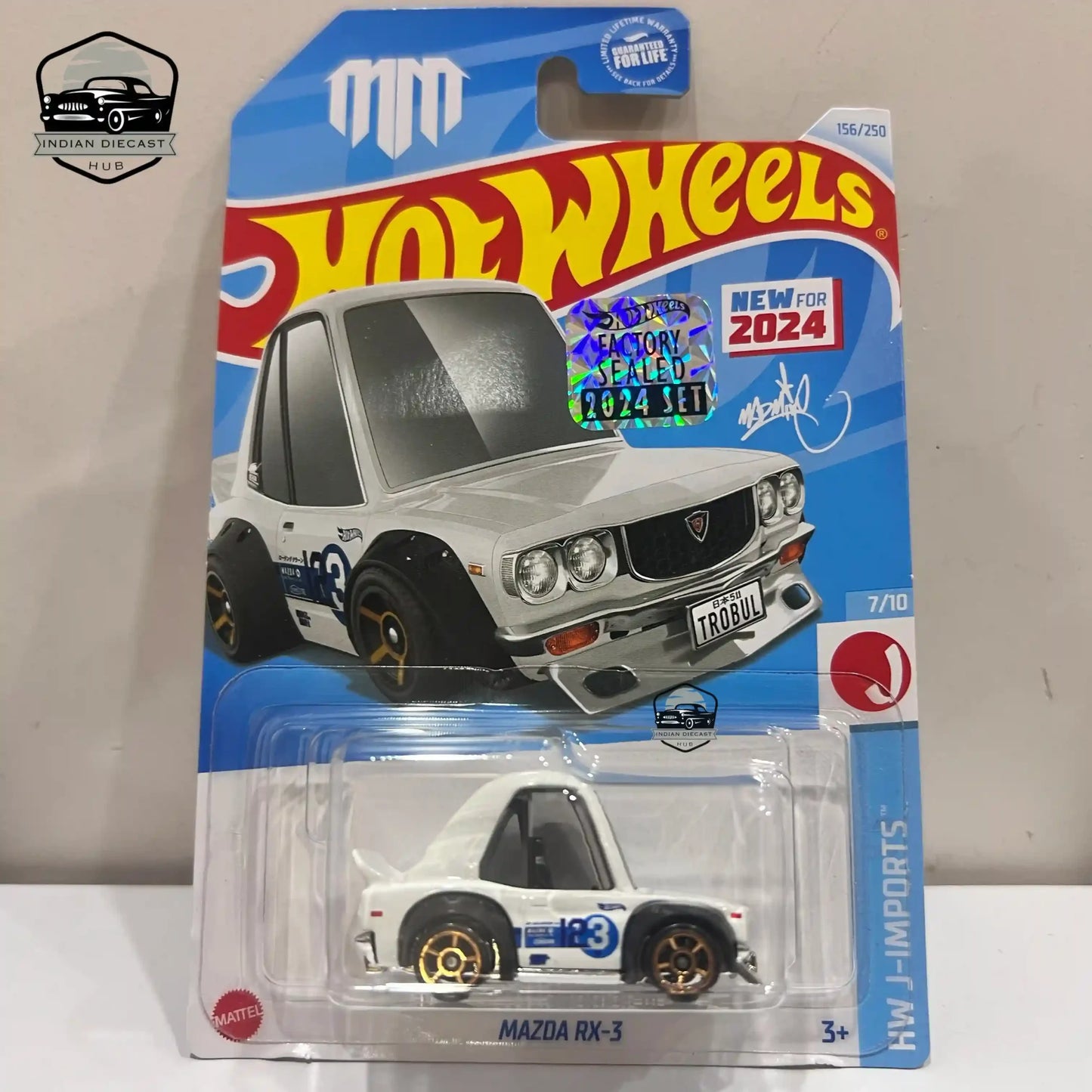 Hot Wheels Mazda RX-3 (New Model) – 2024 Factory Sealed Card – Imported – 1-64 Scale