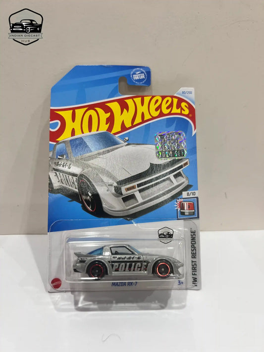 HotWheels Mazda RX-7  2024 Factory Sealed Card  Imported  1-64 Scale  Silver
