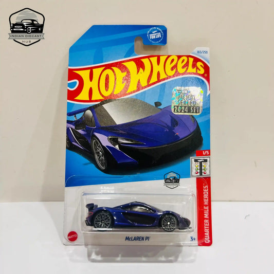 Hot Wheels McLaren P1 – 2024 Factory Sealed Card – – 1-64 Scale – Blue - 1:64 Diecast Car