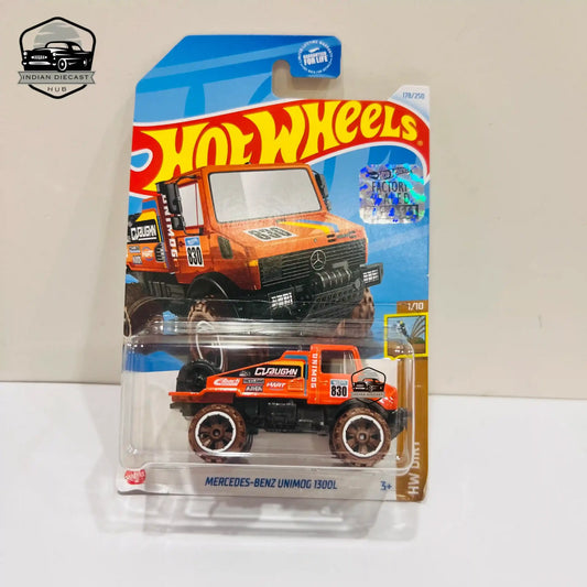 HotWheels Mercedes-Benz Unimog 1300L (Exclusive Recolor)  2024 Factory Sealed Card  Imported  1-64 Scale