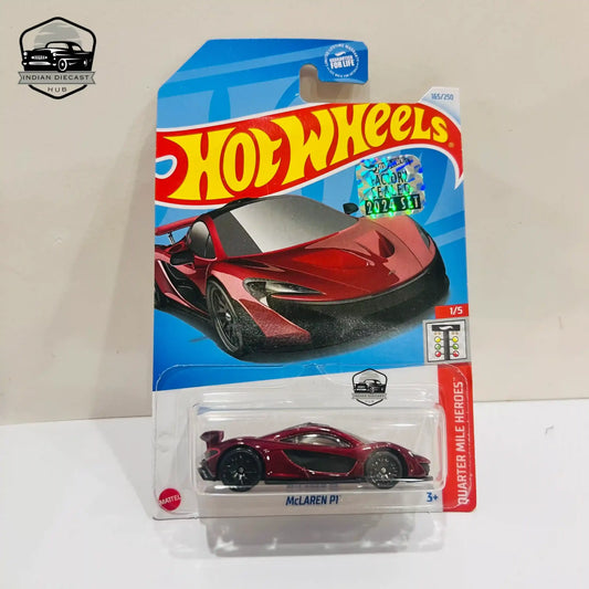 Hot Wheels McLaren P1 – 2024 Factory Sealed Card – – 1-64 Scale – Red - 1:64 Diecast Car