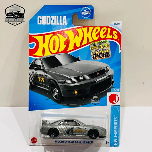 Hot Wheels Nissan Skyline GT-R (BCNR33) 2024 Factory Sealed Card 1-64 Scale Grey - 1:64 Diecast Car