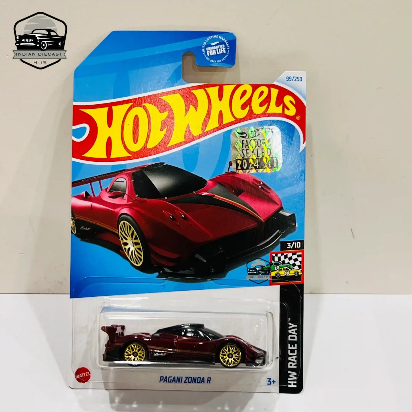 Hot Wheels Pagani Zonda R – 2024 Factory Sealed Card – Imported – 1-64 Scale – Dark Red