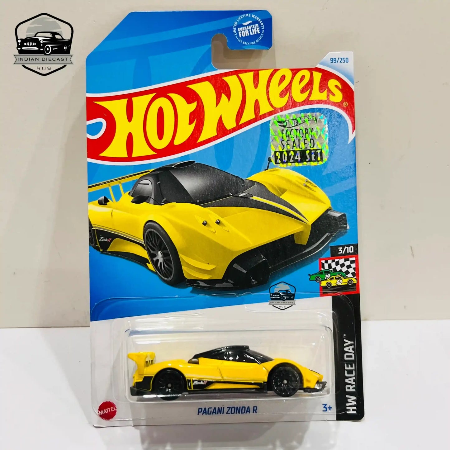 Hot Wheels Pagani Zonda R – 2024 Factory Sealed Card – Imported – 1-64 Scale – Yellow