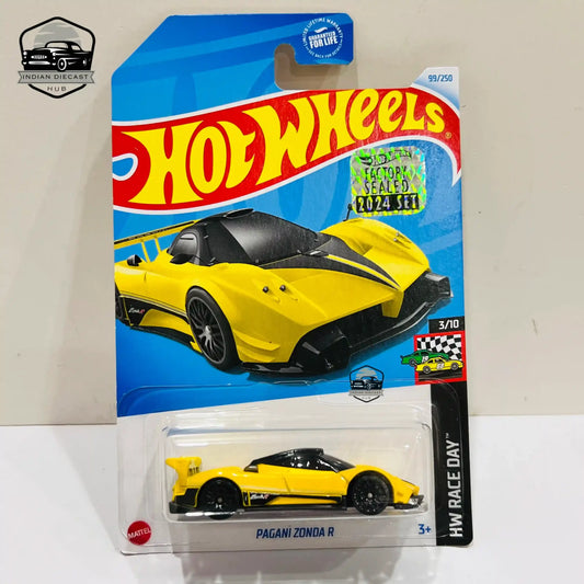Hot Wheels Pagani Zonda R – 2024 Factory Sealed Card – – 1-64 Scale – Yellow - 1:64 Diecast Car