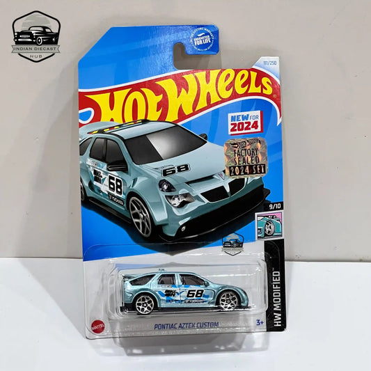 Hot Wheels Pontiac Aztek Custom (New Model) – 2024 Factory Sealed Card – Imported – 1-64 Scale – Blue