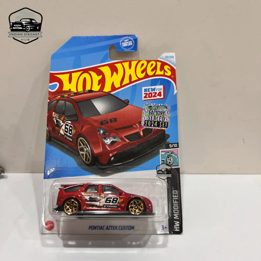 Hot Wheels Pontiac Aztek Custom (New Model) – 2024 Factory Sealed Card – Imported – 1-64 Scale – Red