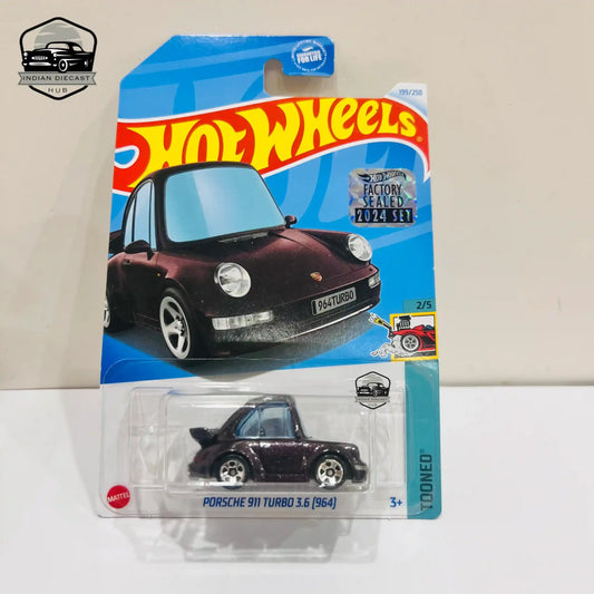 HotWheels Porsche 911 Turbo 3.6 (964) (Exclusive Recolor)  2024 Factory Sealed Card  Imported  1-64 Scale